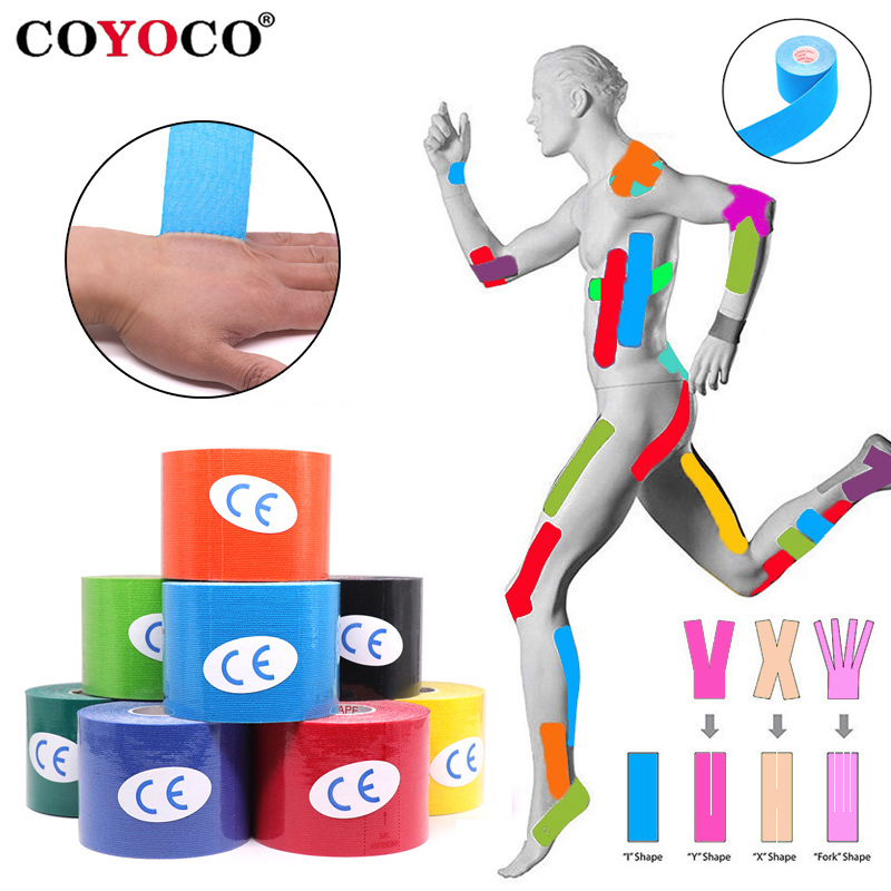 Sports Taping Precut - 너비 2.5cm-10cm 운동 요법 테이프 5m