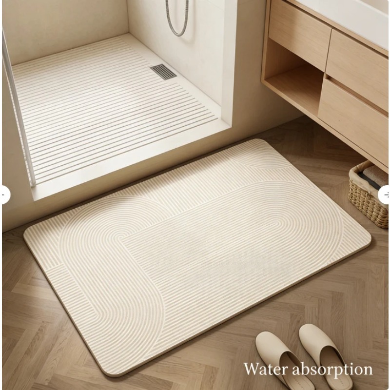 Bamboo Bath Mat - 욕실 바닥 매트 규조토 초흡수 속건