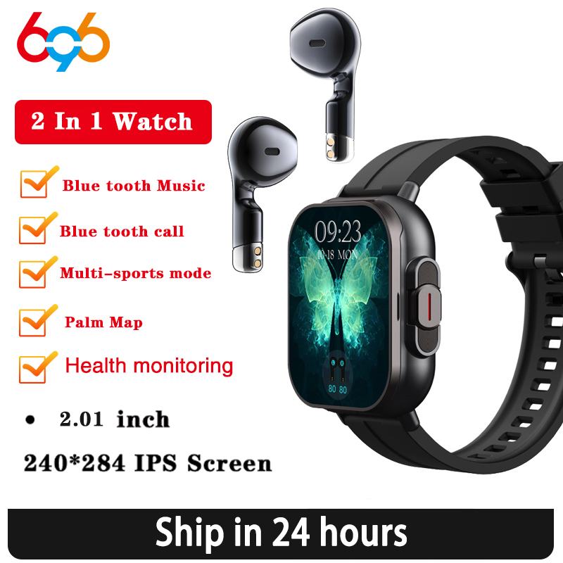 Health Wellness Bracelet - BT 통화 블루투스 헤드폰 시계, 2.01