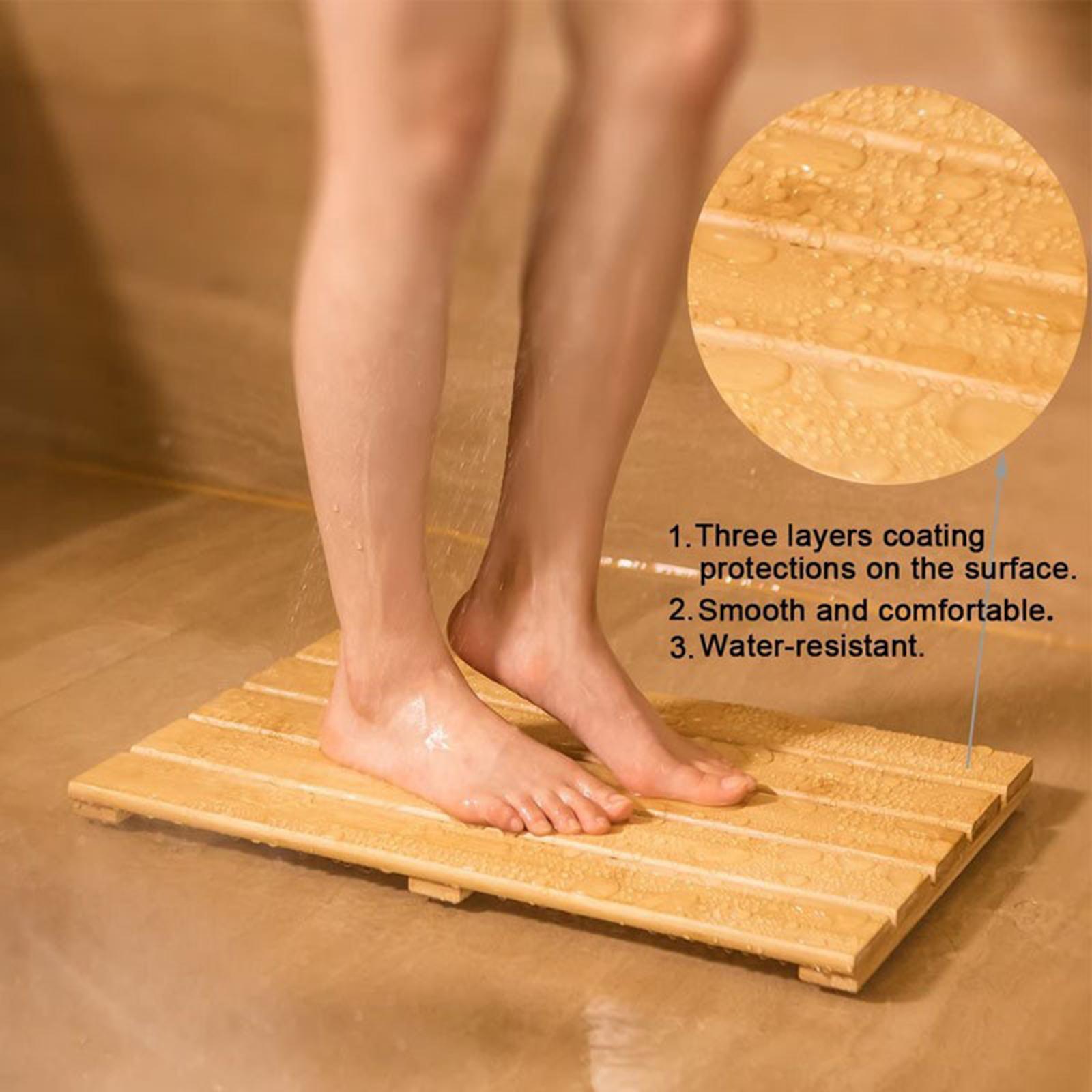 대나무 욕실 매트 세련된 고강도 장식 방수 다용도 높이 - Bamboo Bath Mat 리뷰 및 가격